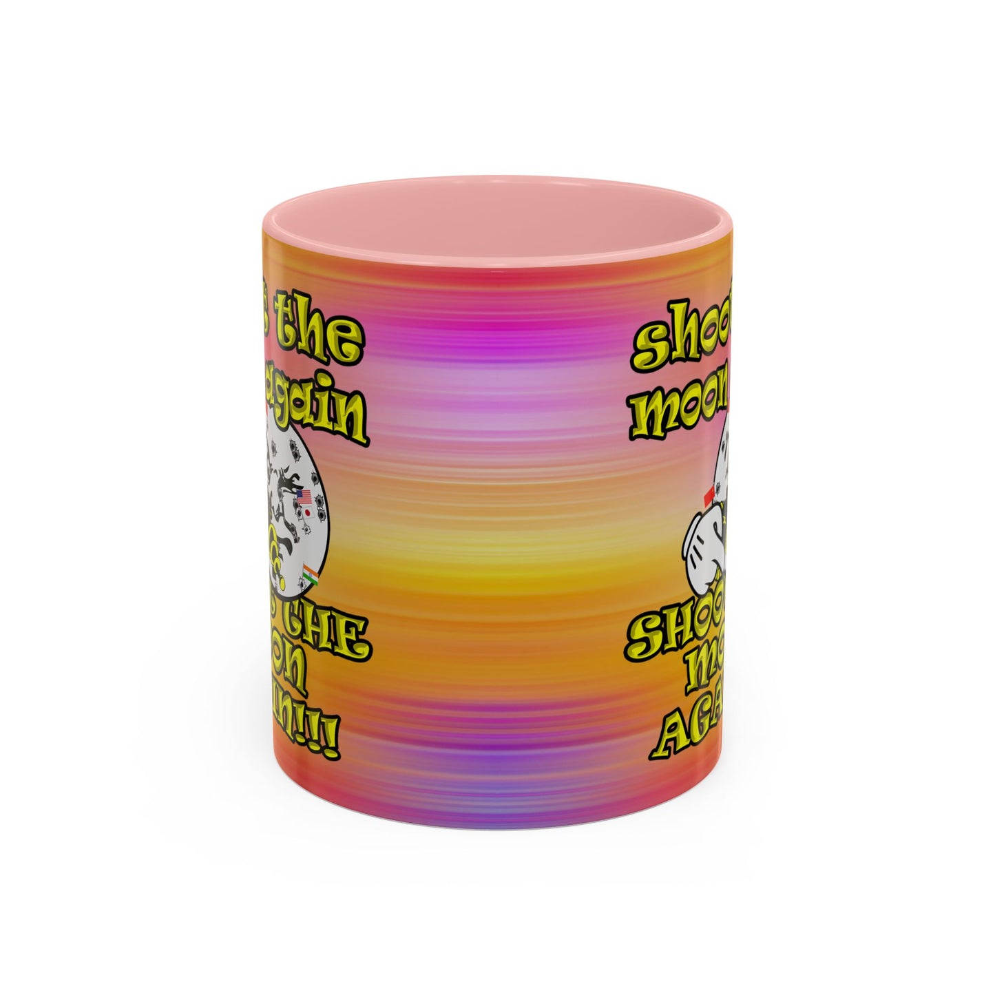 shoot the moon again - Accent Mug (color blur)