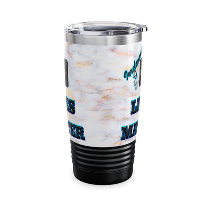 irrelevant - Ringneck Tumbler, 20oz (white marble)