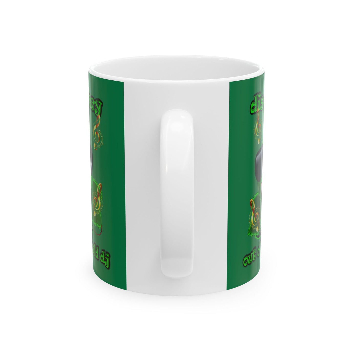 disc jockey - White Mug (dark green)