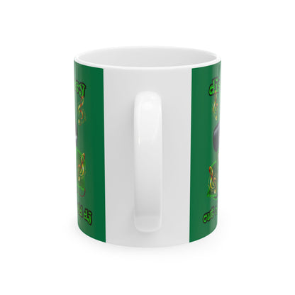 disc jockey - White Mug (dark green)