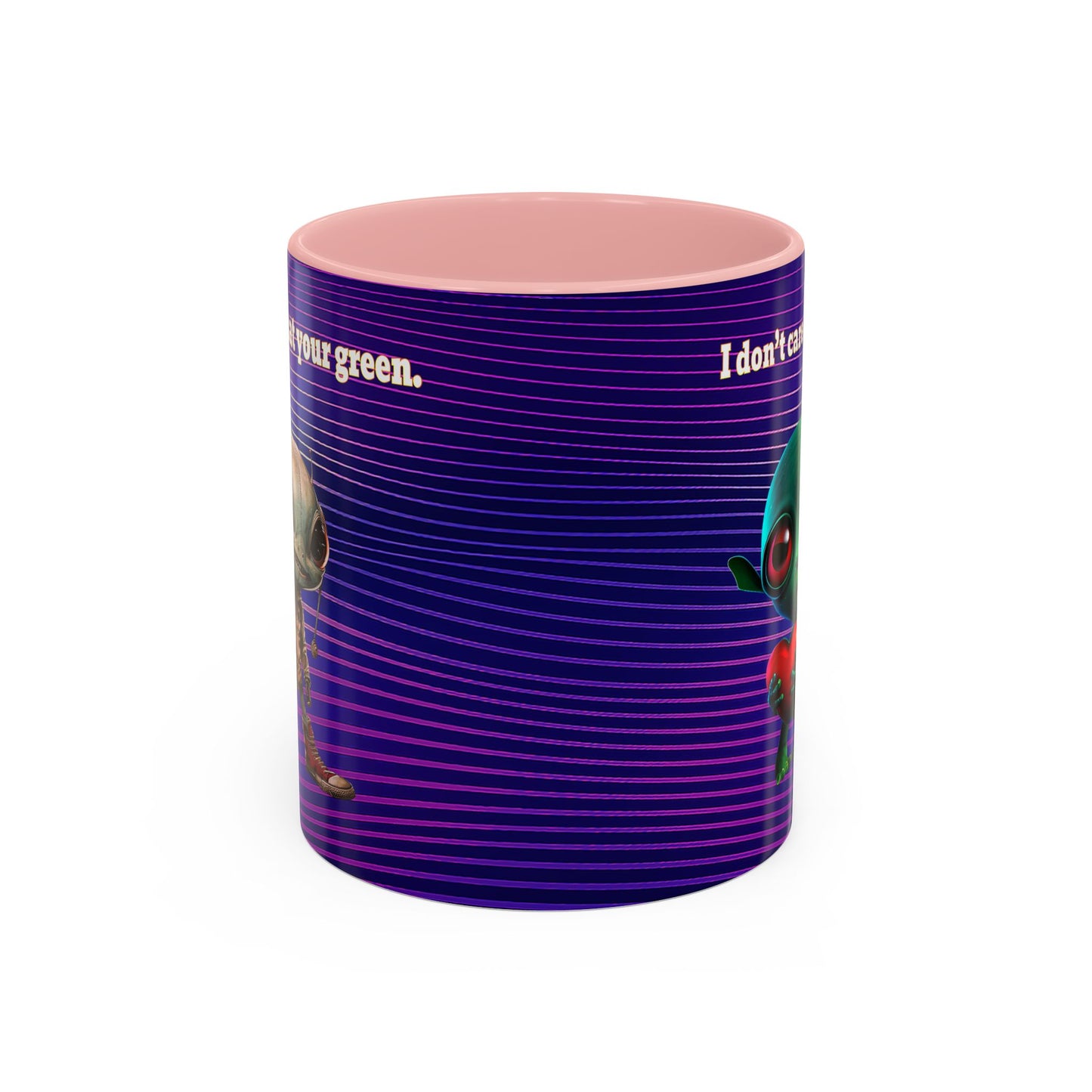 I don't care that your grey - Accent Mug (purple wave)