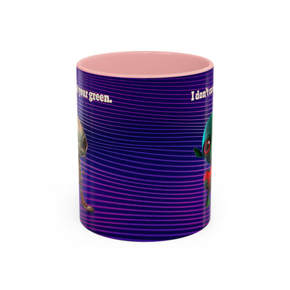 I don't care that your grey - Accent Mug (purple wave)