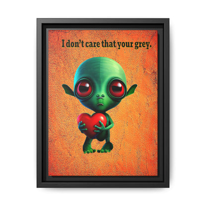 I don't care that your grey - framed canvas art (burnt orange)