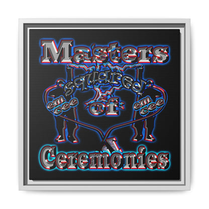 em cee squared - framed canvas art (black)