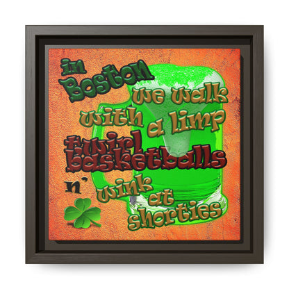 celtics logo - framed canvas art (burnt orange)