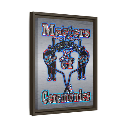 em cee squared - framed canvas art (brushed nickel)