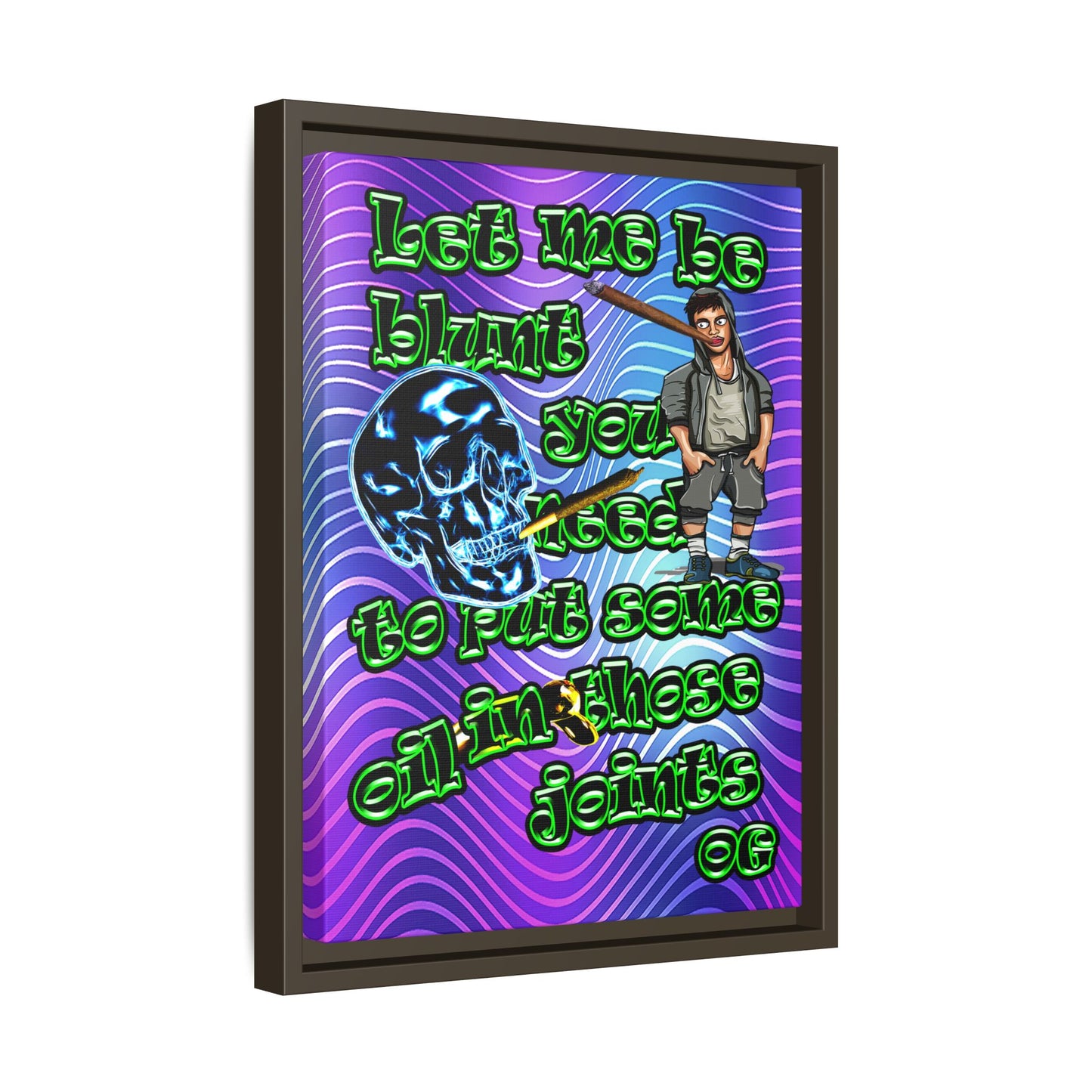 og - framed canvas art (purple wave)
