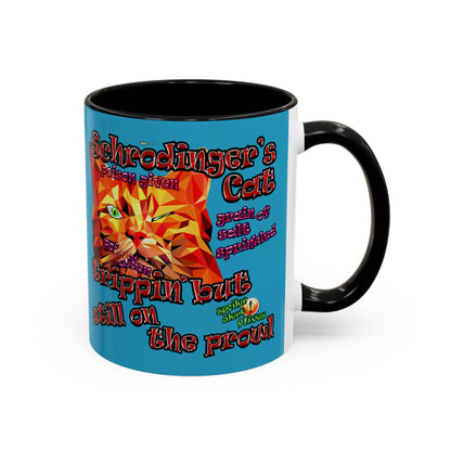 schrodinger's cat - Accent Mug (turquoise)