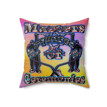 em cee squared - Faux Suede Square Pillow - (color blur)