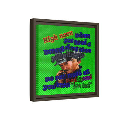 high noon - framed canvas art (logo green)