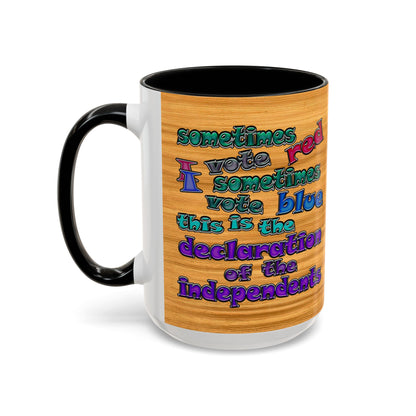 declaration of the independents - Accent Mug (butterscotch wood finish)