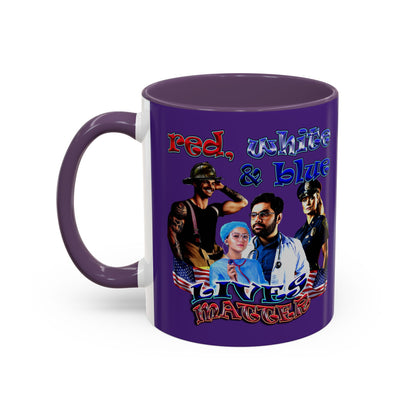 rw&b lives matter - Accent Mug (purple)