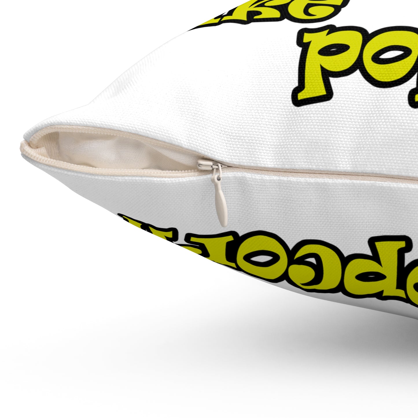 popping like popcorn - Spun Polyester Square Pillow - (white)
