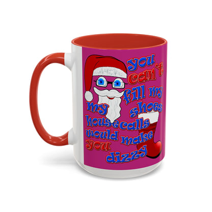 santa's shoes - Accent Mug (pink)