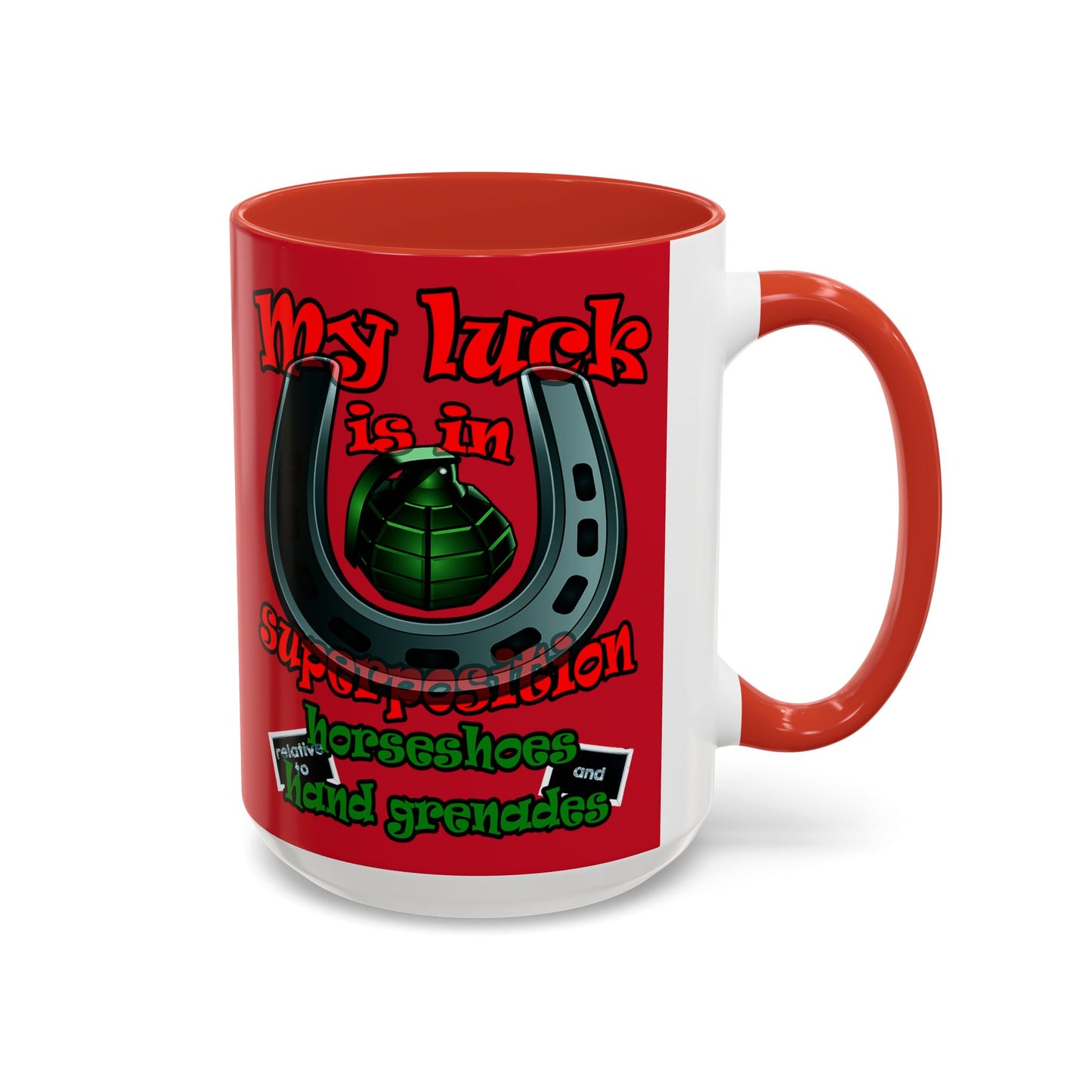 my luck - Accent Mug (dark red)