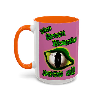 green monster - Accent Mug (light pink)
