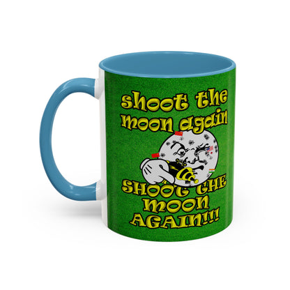 shoot the moon again - Accent Mug (green turf)