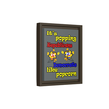 popping like popcorn - framed canvas art (dark grey)