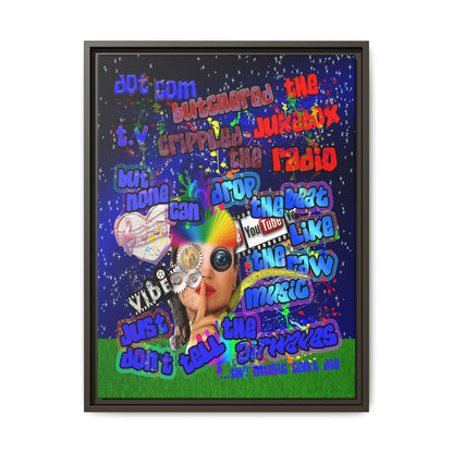 drop the beat - framed canvas art ('snoops' background)