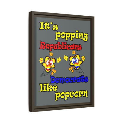 popping like popcorn - framed canvas art (dark grey)