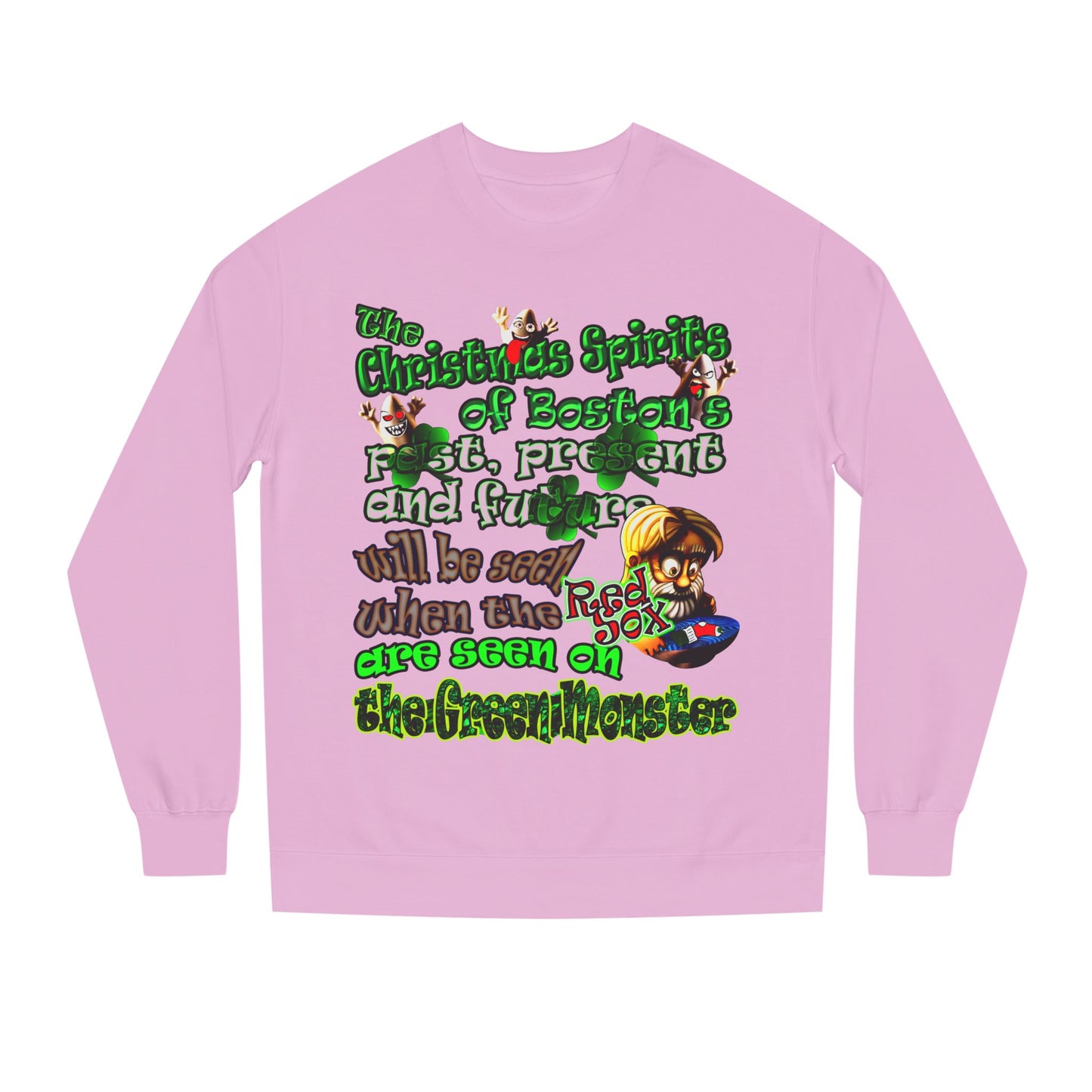 christmas spirits of boston - Unisex Crew Neck Sweatshirt