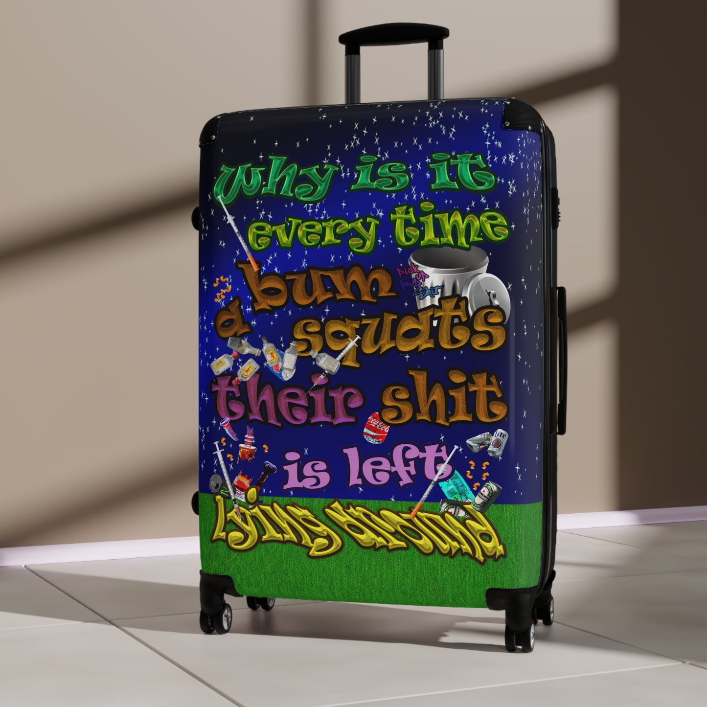 the bum's shit - Suitcase ('snoops' background)