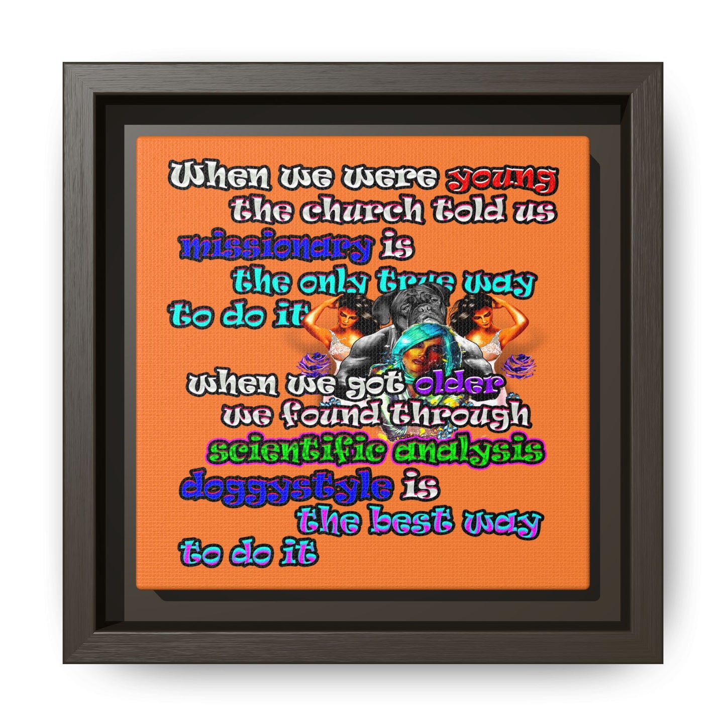 doggystyle - framed canvas art (crusta)