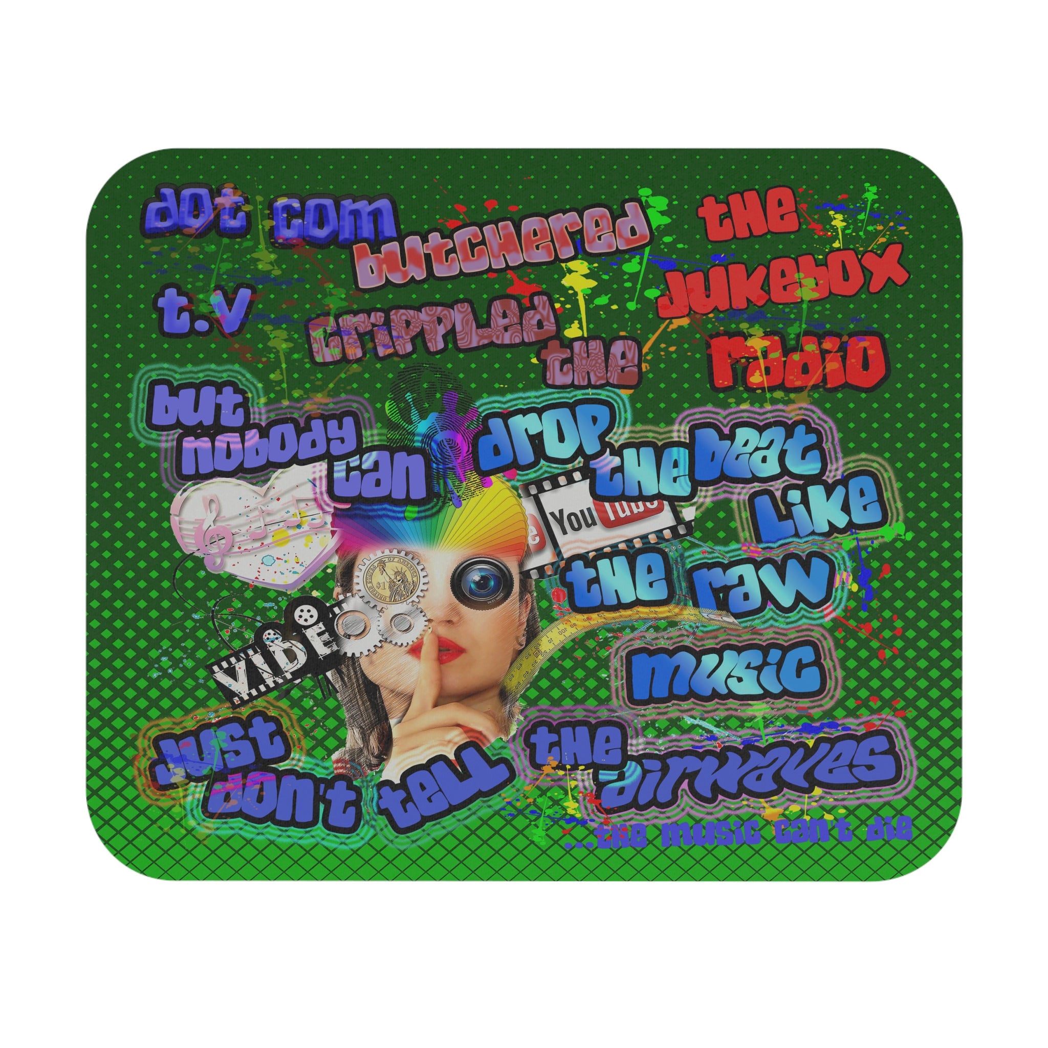 drop the beat - Mouse Pad (Rectangle) (logo green)