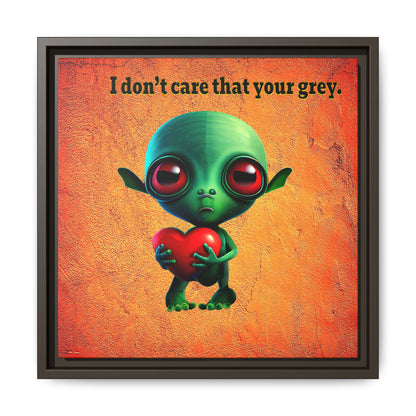 I don't care that your grey - framed canvas art (burnt orange)