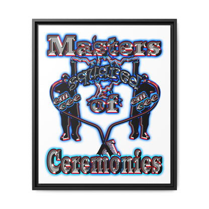 em cee squared - framed canvas art (white)