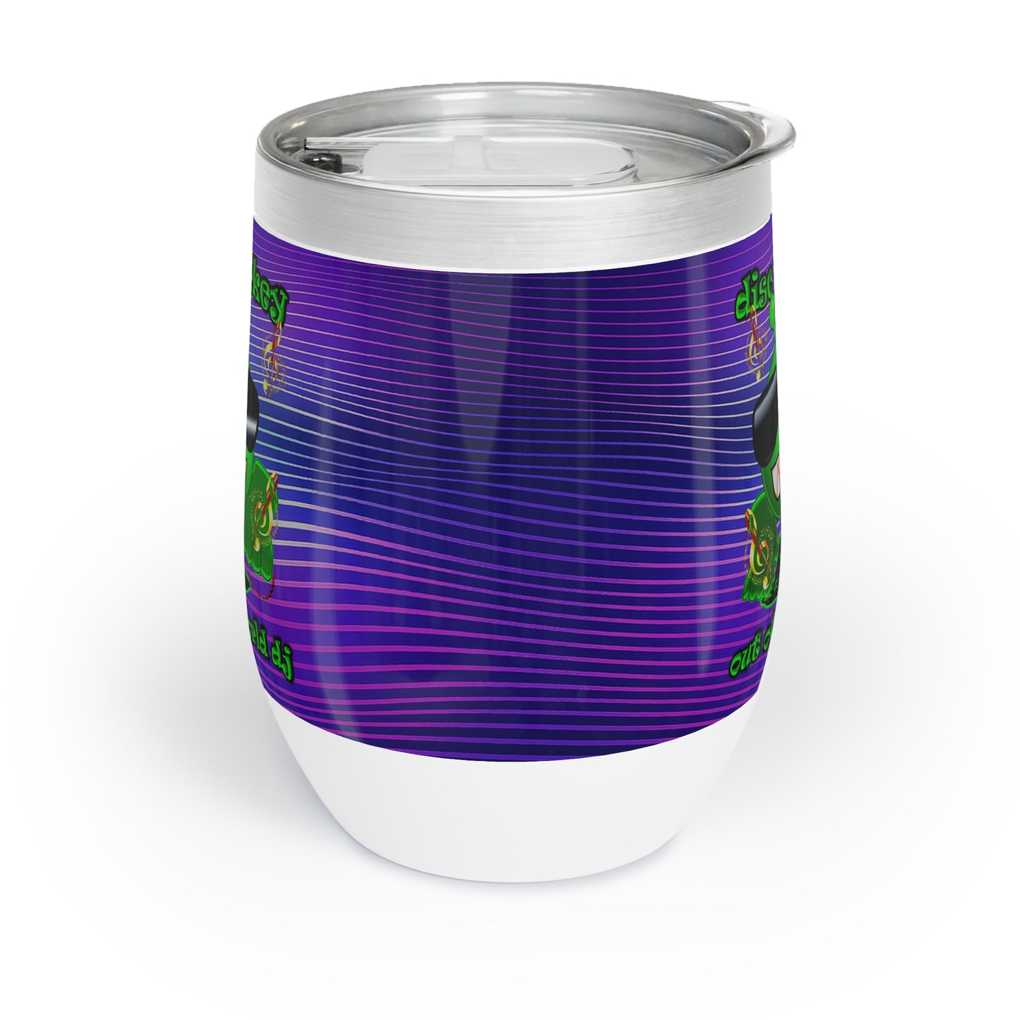 disc jockey - Chill Wine Tumbler (purple wave)