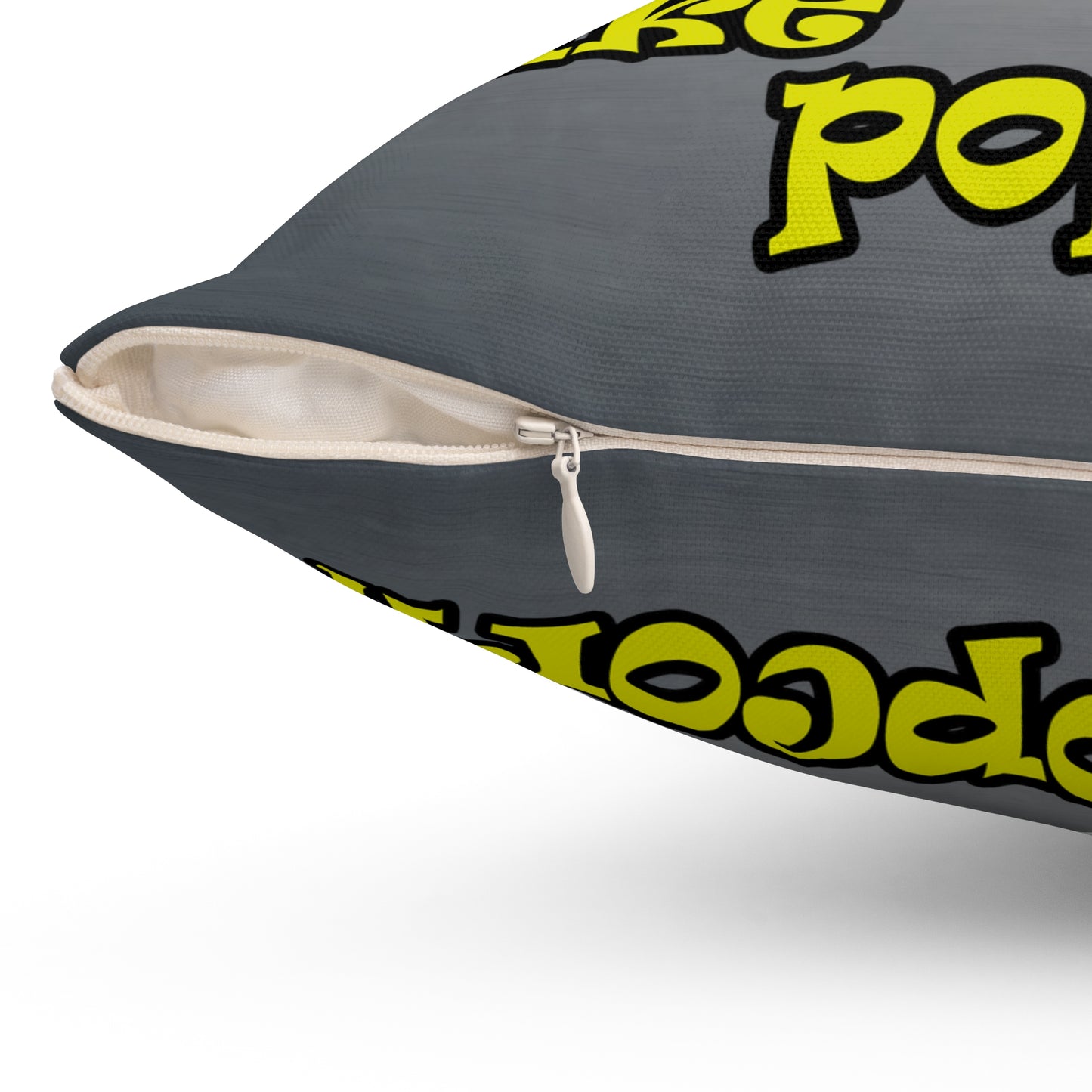 popping like popcorn - Spun Polyester Square Pillow - (grey-light grey)
