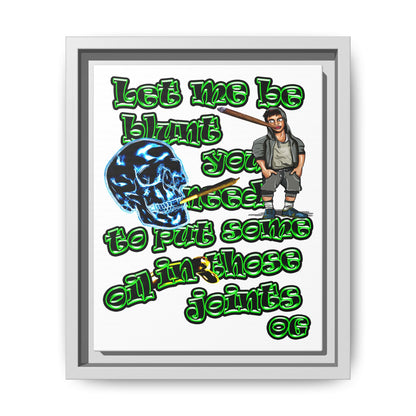 og - framed canvas art (white)