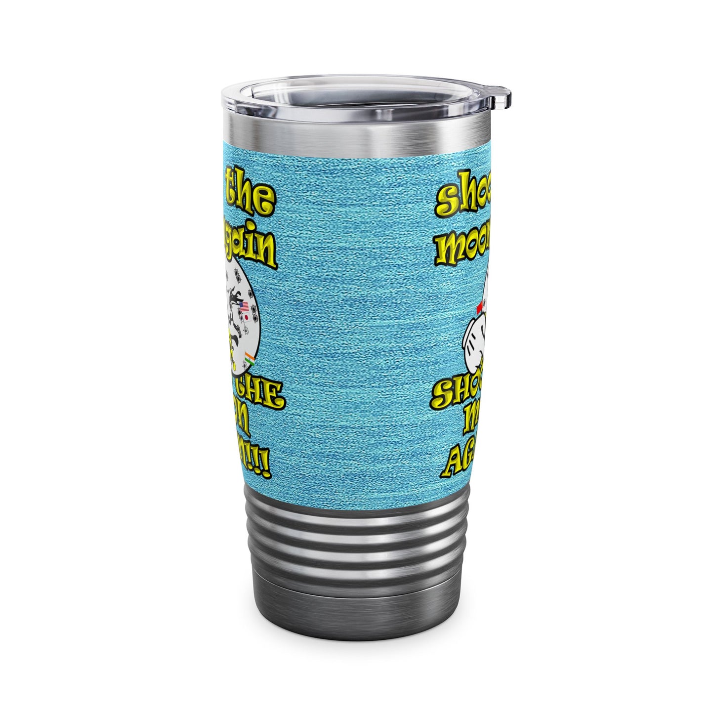 shoot the moon again - Ringneck Tumbler, 20oz (faded blue)