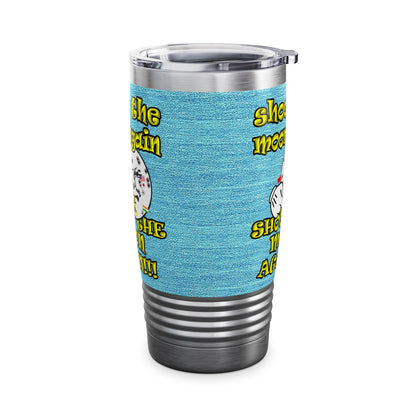 shoot the moon again - Ringneck Tumbler, 20oz (faded blue)