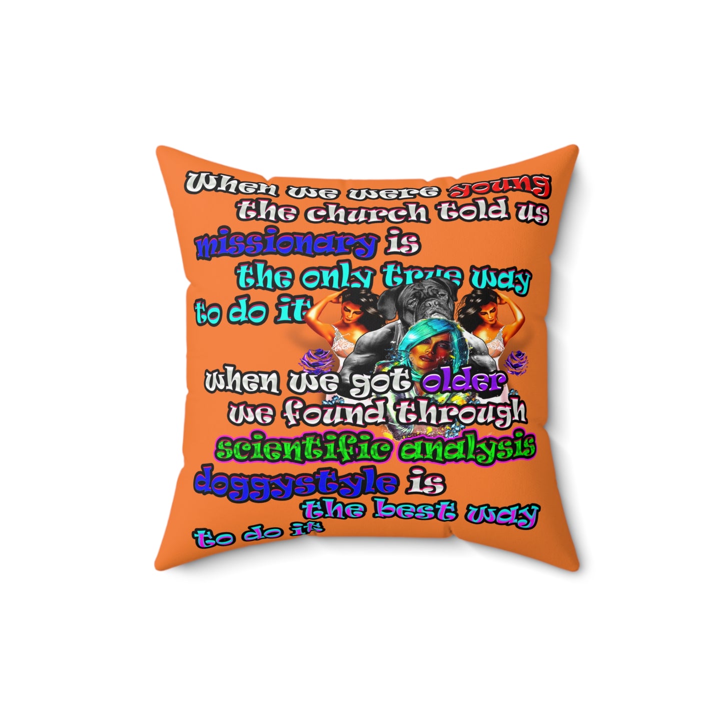 doggystyle - Spun Polyester Square Pillow - (crusta)