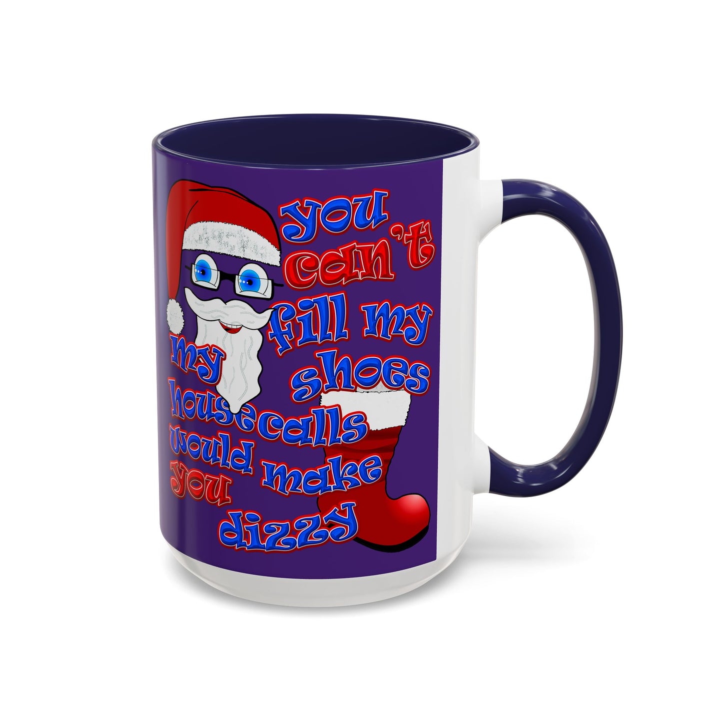 santa's shoes - Accent Mug (purple)