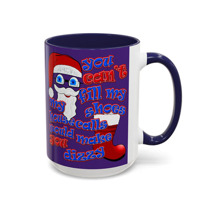 santa's shoes - Accent Mug (purple)