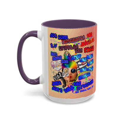 drop the beat - Accent Mug (yellow-orange wave)
