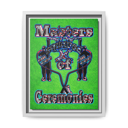 em cee squared - framed canvas art (green turf)