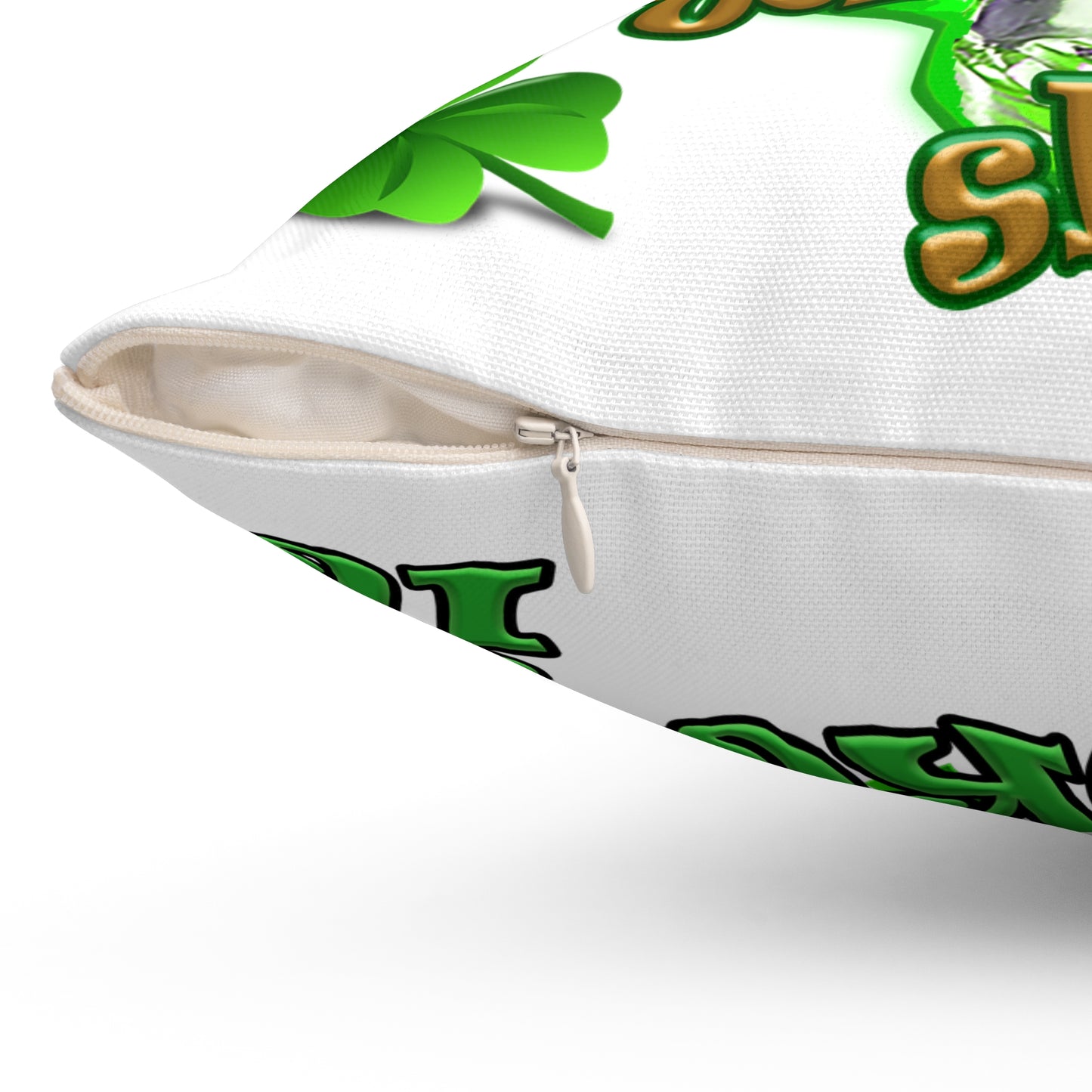 celtics logo - Spun Polyester Square Pillow - (white)