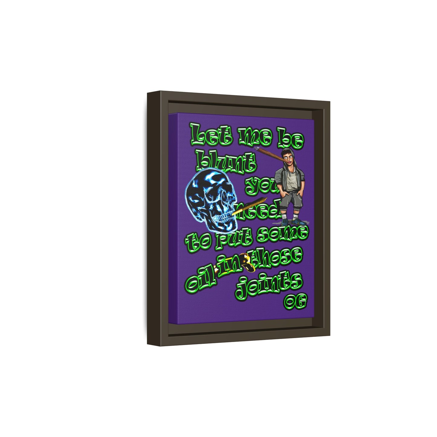 og - framed canvas art (purple)