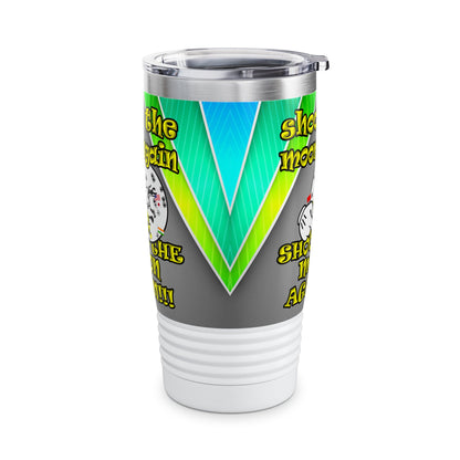 shoot the moon again - Ringneck Tumbler, 20oz (rainbow split)