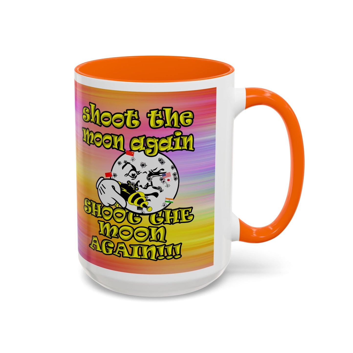 shoot the moon again - Accent Mug (color blur)