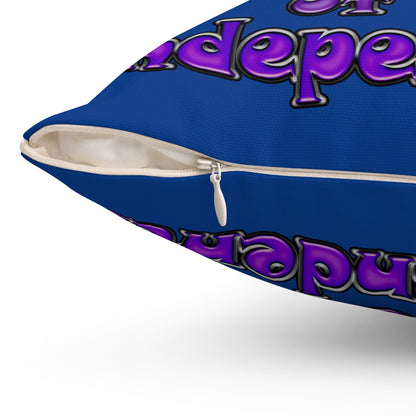 declaration of the independents - Spun Polyester Square Pillow - (dark blue)