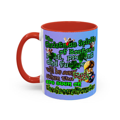 christmas spirits of boston - Accent Mug (light blue-purple wave)