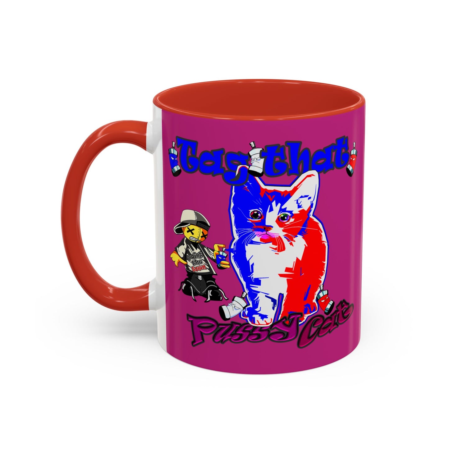 tag that - Accent Mug (pink)