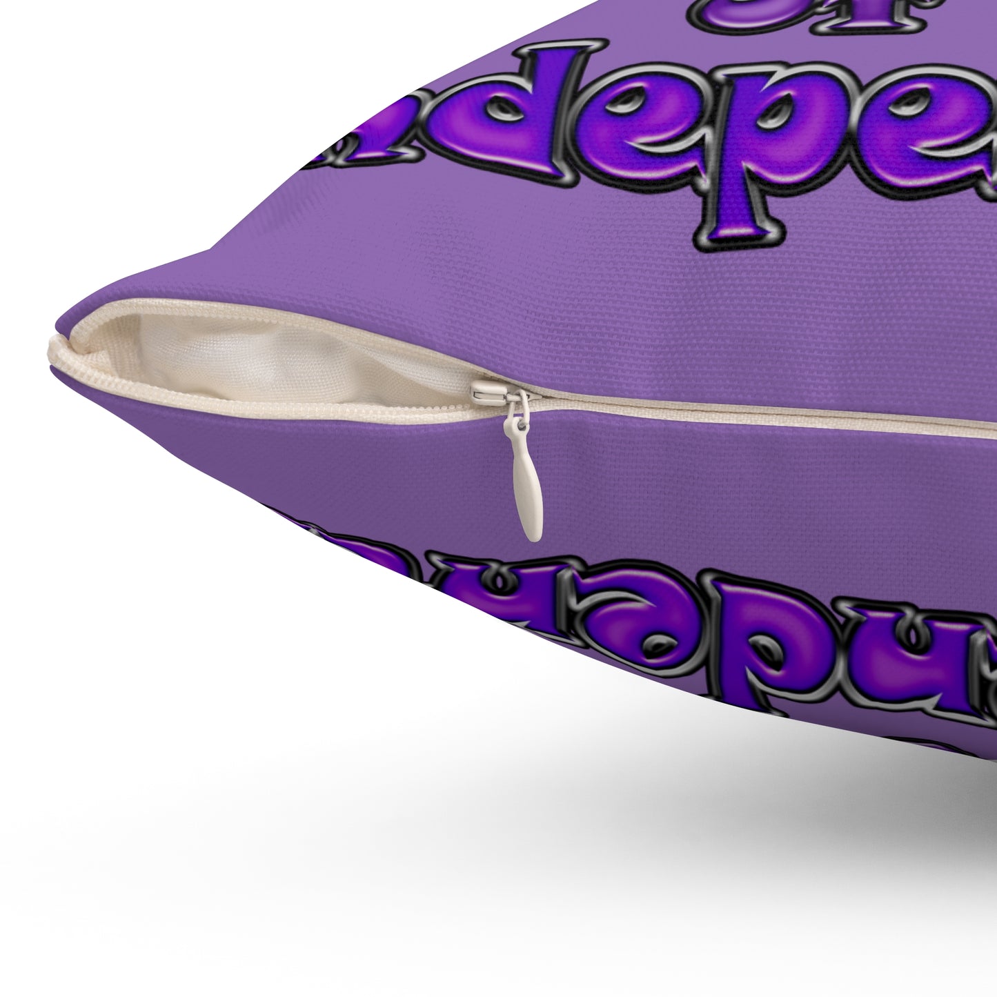 declaration of the independents - Spun Polyester Square Pillow - (light purple)