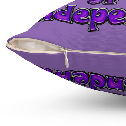 declaration of the independents - Spun Polyester Square Pillow - (light purple)