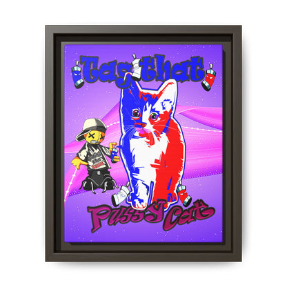 tag that - framed canvas art (purple-pink wave)